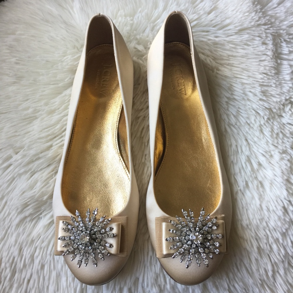 J. Crew satin flats